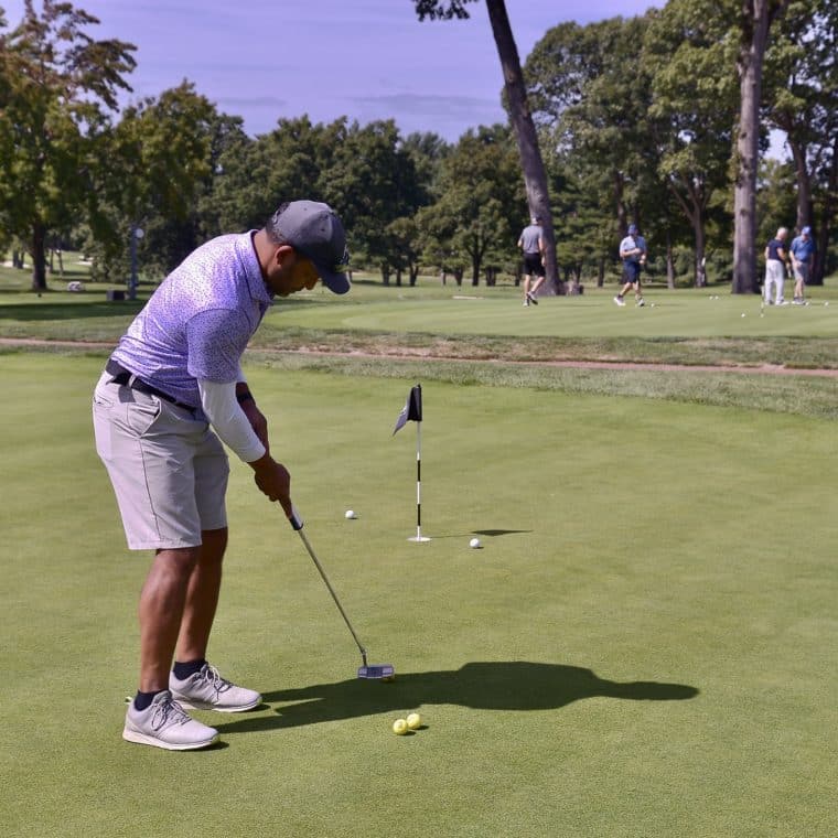A golfer enjoying the AHRC Foundation Golf outing